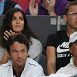 Toni Nadal (bottom R), uncle and coach of Spain's Rafael Nadal, watches him play against Bulgaria's Grigor Dimitrov during their Australian Open semi-final in Melbourne on January 27, 2017