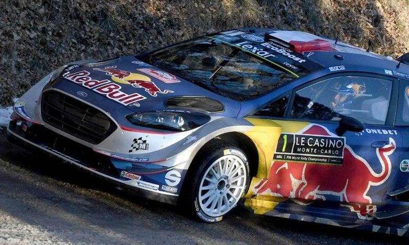 French's driver Sebastien Ogier and his co-pilot Julien Ingrassia steer their Ford Fiesta WRC on January 18, 2017 in Gap, southeastern France, during the shakedown of the 85rd Monte-Carlo Rally, the opening stage of the WRC world rally championship