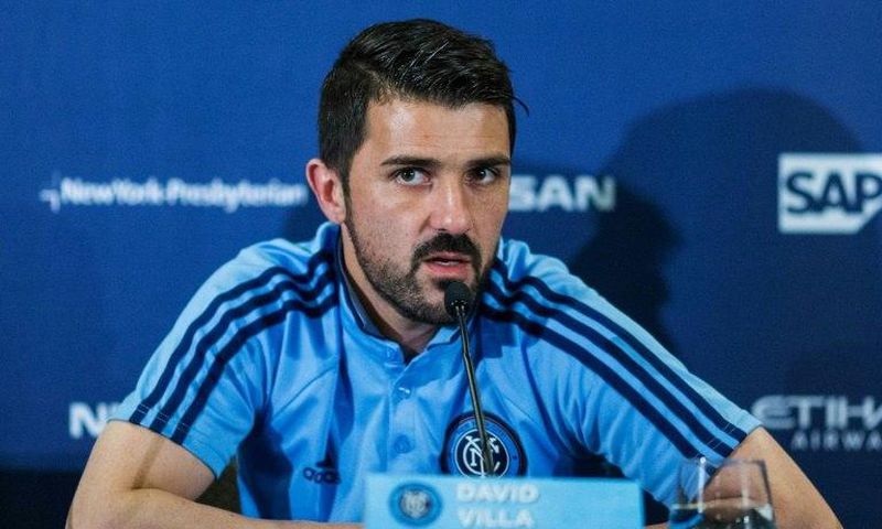 New York City FC striker David Villa has scored eight goals this season and is reigning MLS MVP