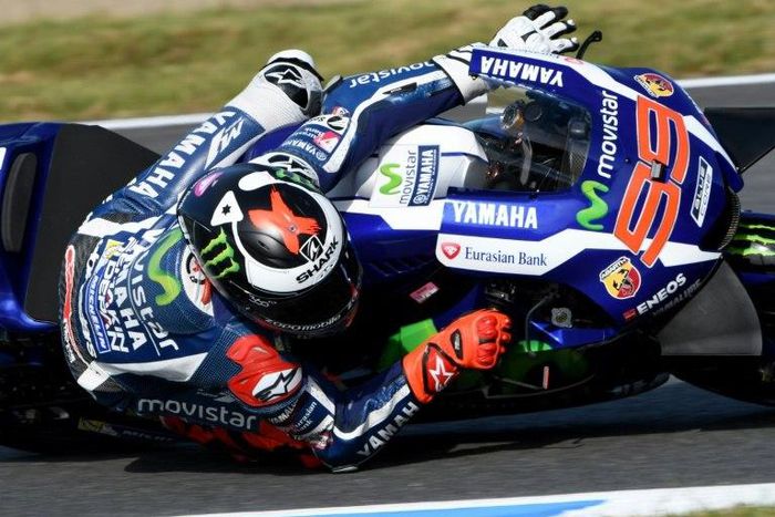 Yamaha rider Jorge Lorenzo was fastest in practice on October 14, 2016 ahead of this weekend's Japanese MotoGP