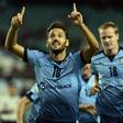 Sydney FC midfielder Milos Ninkovic (C) has been named the A-League's best player