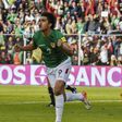 Bolivia's forward Marcelo Martins celebrates after scoring against Argentina during their 2018 FIFA World Cup qualifier football match in La Paz on March 28, 2017
