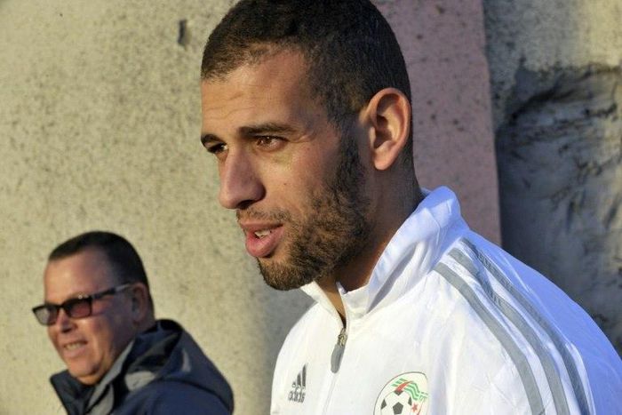 Leicester City centre-forward Islam Slimani has a groin problem that forced him to train on his own ahead of Algeria's Cup of Nations clash with Tunisia