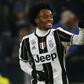 Juventus' midfielder Juan Cuadrado celebrates after scoring a goal during the Italian Serie A football match between Juventus and Inter Milan on February 5, 2017 at the Juventus Stadium in Turin