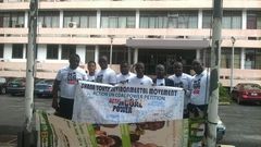 Group march to EPA to fight against coal power plant in Ghana
