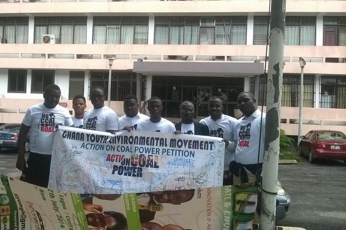 Group march to EPA to fight against coal power plant in Ghana