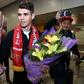 Brazilian midfielder Oscar arrives at Shanghai Pudong International Airport, on January 2, 2017