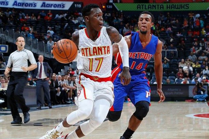 Dennis Schroder, pictured in October 2016, told reporters that a visa problem delayed his return to the United States from Germany and that he was "sorry for me, my teammates and the organization"