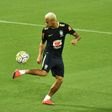 Brazil's football team player Neymar takes part in a training session at the Arena Dunas stadium in Natal, Brazil