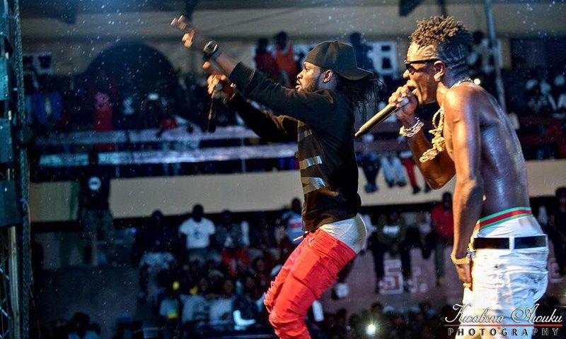 Shatta Wale performing in Nima