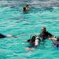 Tourists prepare to dive at the Egyptian Red Sea resort of Sharm el-Sheikh