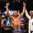 Keith Thurman celebrates his unanimous decision win over Shawn Porter in June 2016