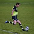 Leinster and Ireland's Johnny Sexton kicks a penalty during his club side's European Champions Cup game against Castres at the Pierre Antoine Stadium in Castres, southern France on January 20, 2017
