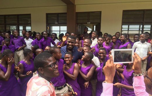 Dumelo says he donated over 100 sets to the school and not the 6 being reported and shown in the now viral photo.
