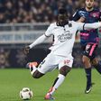 Nice's forward Mario Balotelli shoots the ball during the French L1 football match between Bordeaux and Nice on December 21, 2016, at the Matmut Atlantique stadium in Bordeaux, southwestern France