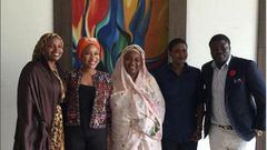 Tonto Dikeh with the first lady of Kebbi state, Hajiya Aisha Atiku Bagudu and other NGO founders.