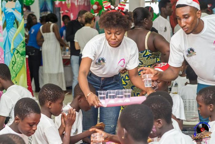 Becca hosts Christmas Party for orphans at Max Mart Fun House