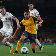 Arsenal's Chilean striker Alexis Sanchez (right) vies with Basel players during their UEFA Champions League match at The Emirates Stadium in London on September 28, 2016