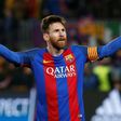 Barcelona's Lionel Messi celebrates at the end of their Champions League match against Paris Saint-Germain at the Camp Nou stadium in Barcelona on March 8, 2017