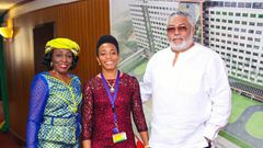 Nana Konadu Agyeman-Rawlings, Dr. Zanetor and Former President John Jerry Rawlings
