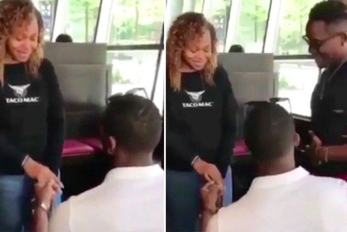 Two men fake proposal to catch cheating girlfriend.