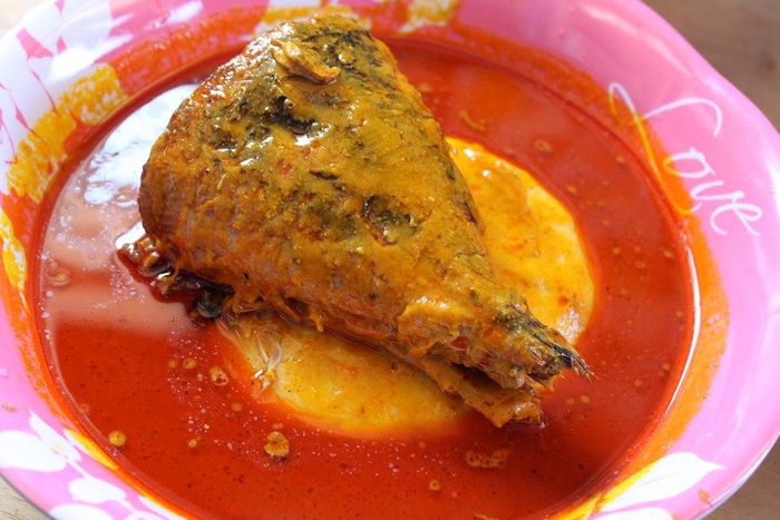 'fufu' and fish palm nut soup