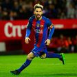 Barcelona's forward Lionel Messi celebrates after scoring on November 6, 2016