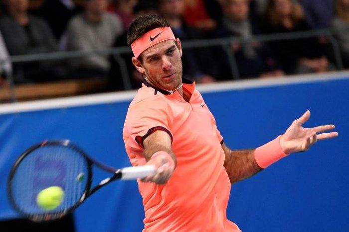Argentina's Juan Martin Del Potro, seen in October 2016, beat Ivo Karlovic in the Davis Cup November 25, 2016