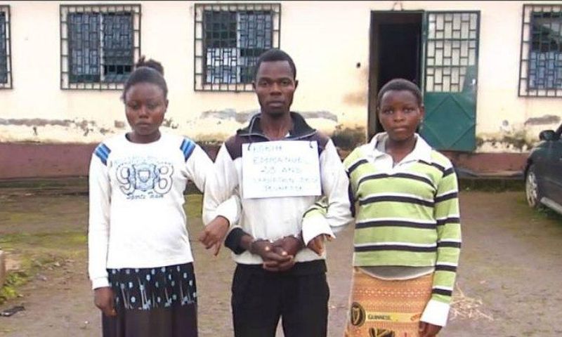 Kokih Emmanuel and his sisters.