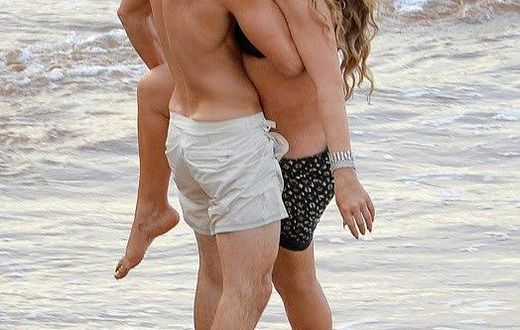 Mariah Carey and Bryan Tanaka kissing in Hawaii