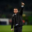 Celtic's manager Brendan Rodgers reacts after the UEFA Champions league Group C football match against Borussia Moenchengladbach November 1, 2016