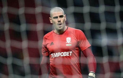 Middlesbrough's goalkeeper Víctor Valdes made two sharp saves from strikes by Everton's Romelu Lukaku and Ademola Lookman during their 0-0 draw on February 11, 2017