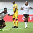 Ghana's forward Asamoah Gyan celebrates after scoring a goal against Mali in Port-Gentil on January 21, 2017
