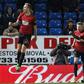 West Bromwich Albion's midfielder Darren Fletcher (L) celebrates after scoring on February 10, 2016