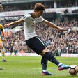 Tottenham Hotspur's striker Son Heung-Min shoots on March 12, 2017