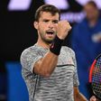 Grigor Dimitrov celebrates his victory against Richard Gasquet during their third round clash at the Australian Open on January 22, 2017