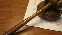 Court gavel.