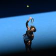 Serena Williams of the US serves against Nicole Gibbs of the US during their women's singles third round match on day six of the Australian Open tennis tournament in Melbourne on January 21, 2017