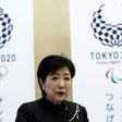 Tokyo Governor Yuriko Koike speaks during an interview with AFP