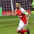 Monaco's Radamel Falcao celebrates after scoring a goal against Nancy on November 5, 2016 at the "Louis II Stadium" in Monaco
