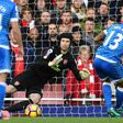 Bournemouth's striker Callum Wilson (R) shoots to score their first goal from the penalty spot past Arsenal's goalkeeper Petr Cech during the English Premier League football match between Arsenal and Bournemouth on November 27, 2016