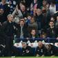 Manchester United's manager Jose Mourinho (L) starts walking toward the tunnel at the final whistle on October 23, 2016