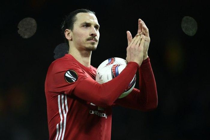 Manchester United striker Zlatan Ibrahimovic scored all of United's goals in their 3-0 win at home to French club St Etienne Thursday