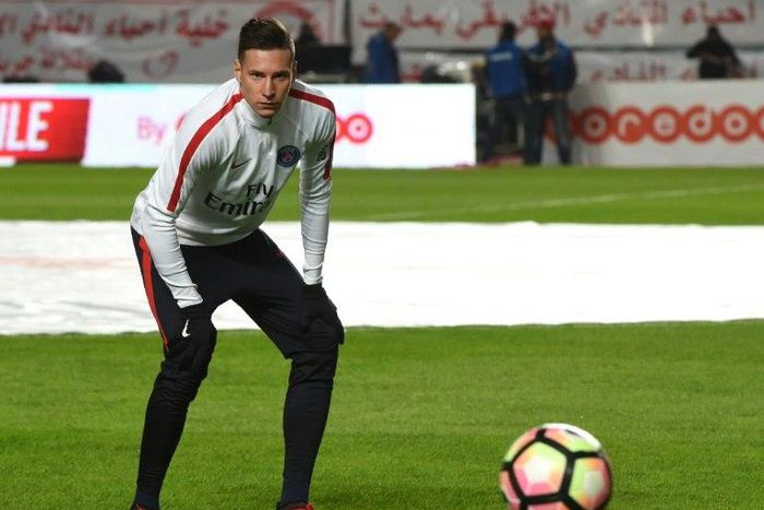 Paris Saint Germain's new player Julian Draxler, seen during their friendly match against Tunisia's Club Africain, in Rades, on January 4, 2017