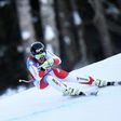 Lara Gut of Switzerland competes to win the women's Super G competition of the FIS Alpine Skiing World Cup in Garmisch-Partenkirchen, southern Germany, on January 22, 2017