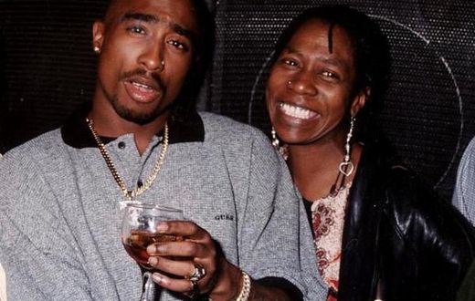 Tupac and his mother, Shakur