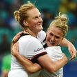 Melanie Behringer (L), pictured here during Germany's quarter final match against China at the Rio 2016 Olympics, was one of three members of Germany's gold medal winning team to be named on the shortlist for FIFA's Best Female Player
