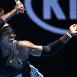 Serena Williams of the US hits a return against Britain's Johanna Konta during their Australian Open quarter-final match, in Melbourne, on January 25, 2017