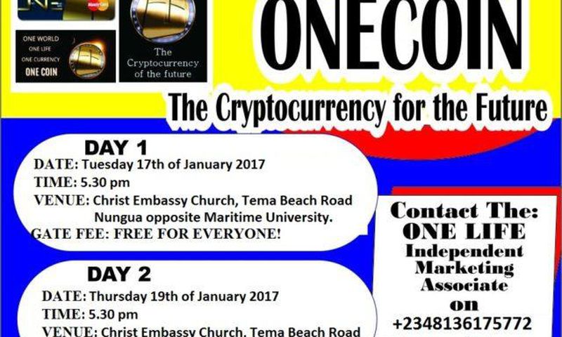 One Coin (Africa) Cryto-Currency Conference scheduled for 17 & 19 January in Accra