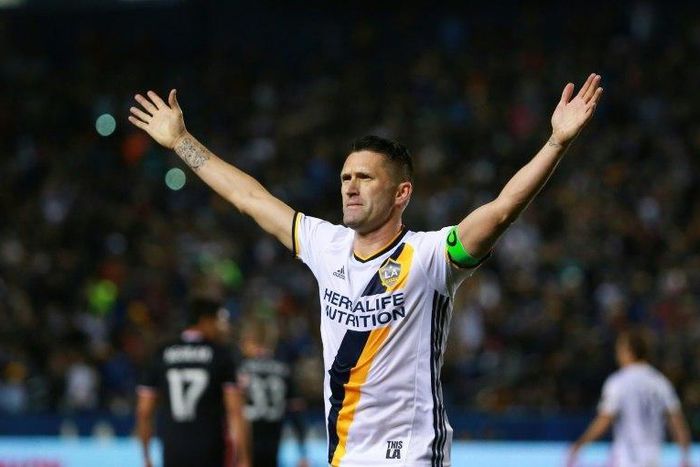 Robbie Keane of the Los Angeles Galaxy, seen in March 2016, helped the team with three Major League Soccer Cup titles